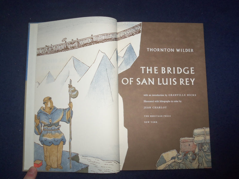 1955 THE BRIDGE OF SAN LUIS REY HARDCOVER BOOK BY THORNTON WILDER - KD 8158