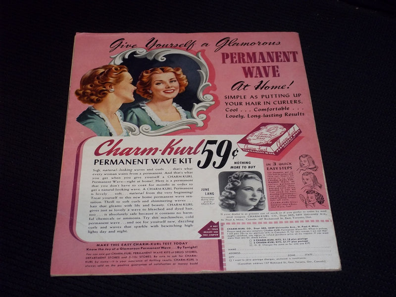 1944 JUNE MOVIES MAGAZINE - GARY COOPER & LARAINE DAY FRONT COVER - E 15222