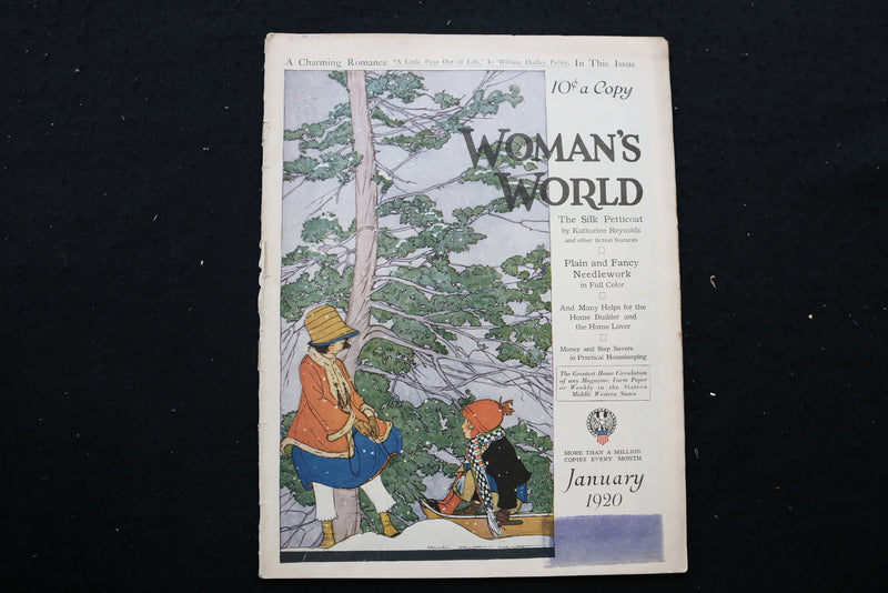 1920 JANUARY WOMAN'S WORLD MAGAZINE - A CHARMING ROMANCE COVER - E 10105