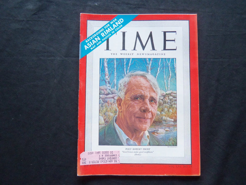 1950 OCTOBER 9 TIME MAGAZINE - ROBERT FROST - T 1247