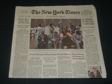 2020 JUNE 10 NEW YORK TIMES - G. O. P. BLINDSIDED PUBLIC'S RAGE AT FLOYD KILLING