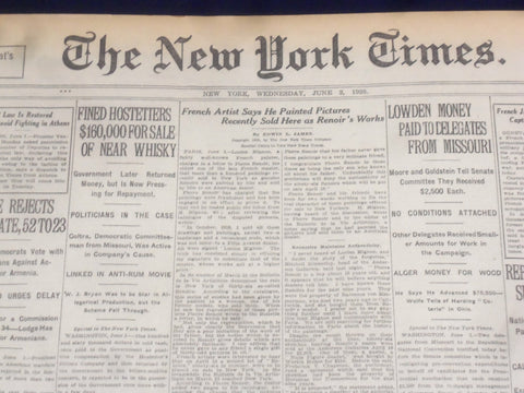 1920 JUNE 2 NEW YORK TIMES - ARTIST PAINTED PICTURES AS RENOIR'S WORKS - NT 9102