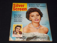 1958 AUGUST SILVER SCREEN MAGAZINE - SOPHIA LOREN FRONT COVER - E 13536