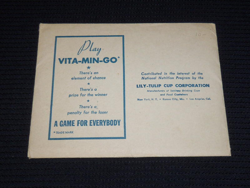 1942 PLAY VITA-MIN-GO LILY-TULIP CUP CORPORATION BROCHURE W/ ENVELOPE - K 92