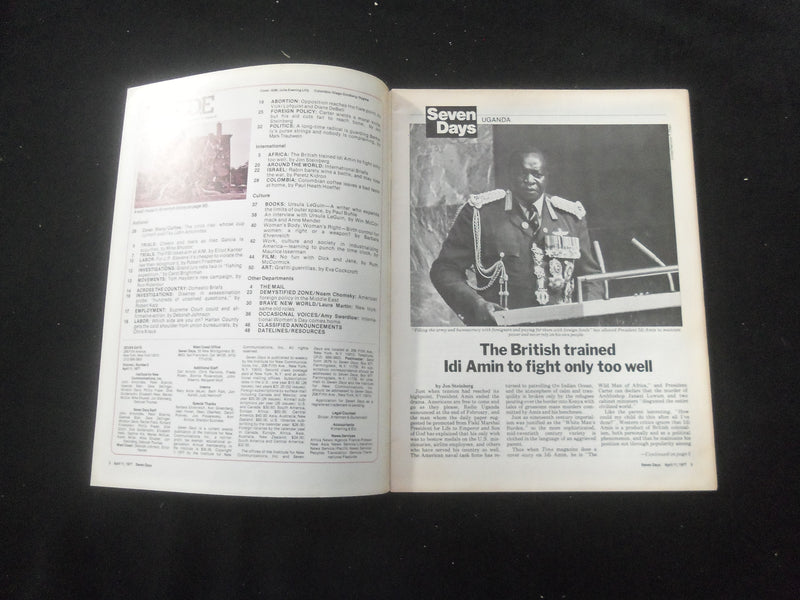 1977 APRIL 11 SEVEN DAYS MAGAZINE- COFFEE, WHO'S MAKING ALL THE MONEY - SP 1521N