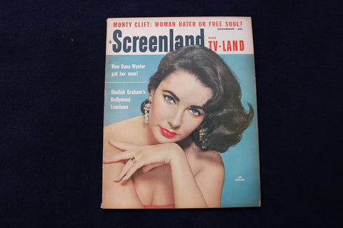 1956 NOVEMBER SCREENLAND MAGAZINE - ELIZABETH TAYLOR COVER - E 12841