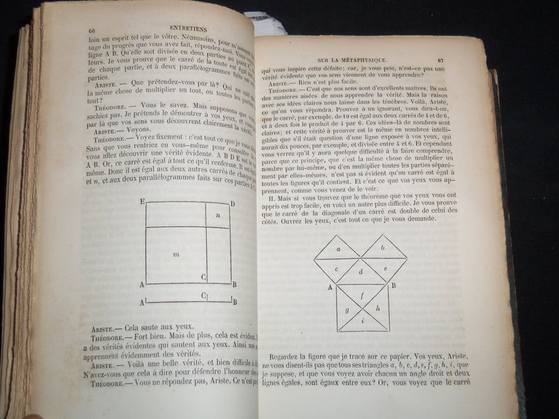 1842 OEUVRES DE MALEBRANCHE VOLUME BY JULES SIMON - FRENCH - KD 4815B