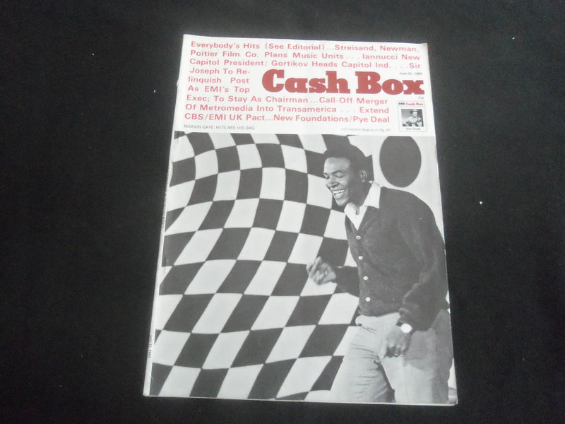 1969 JUNE 21 CASH BOX MAGAZINE - MARVIN GAYE COVER - SP 9338G