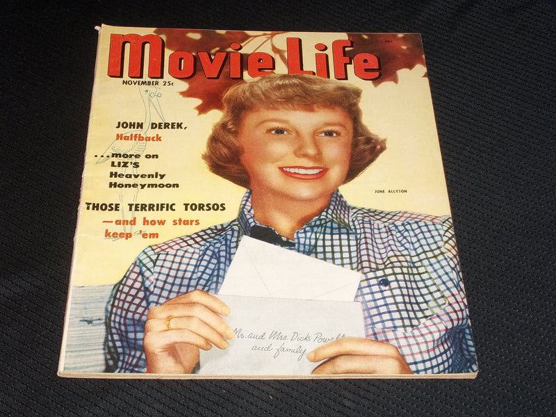 1950 NOVEMBER MOVIE LIFE MAGAZINE - JUNE ALLYSON FRONT COVER - E 1352