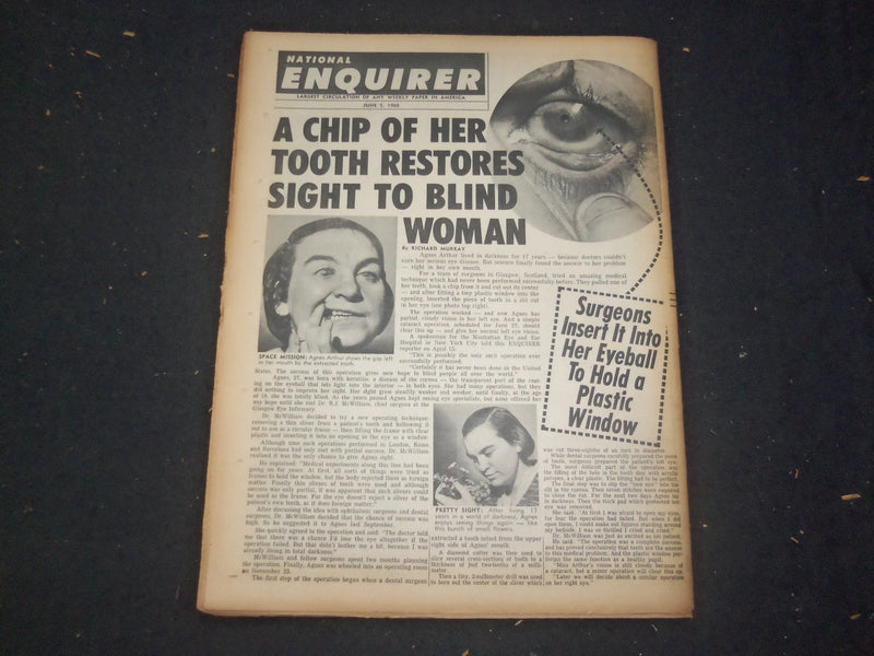 1966 JUNE 5 NATIONAL ENQUIRER NEWSPAPER - WHO TAMED THE TIGRESS? - NP 7415