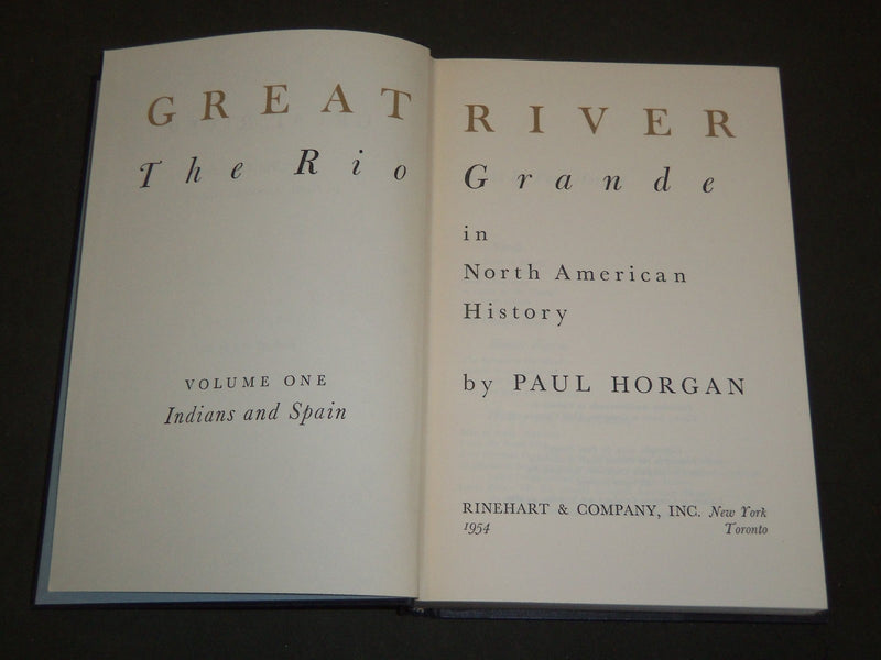 1954 GREAT RIVER BOXED SET BY PAUL HORGAN BOXED SET OF 2 VOLUMES - KD 2526