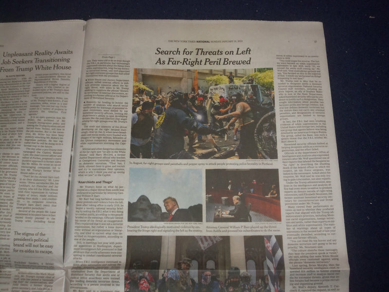 2021 JAN 31 NEW YORK TIMES -SEARCH FOR THREATS ON LEFT AS FAR-RIGHT PERIL BREWED