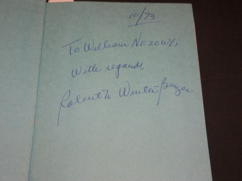 1972 THE WASHINGTON PAY-OFF BOOK INSCRIBED BY ROBERT WINTER-BERGER- D 547