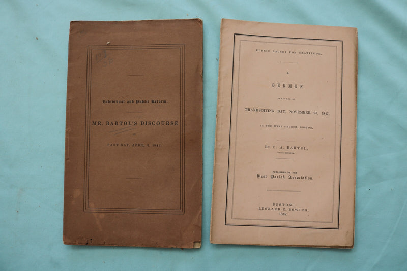 1846-1883 C.A. BARTOL SERMON & DISCOURSE BOOKLETS - BOSTON - LOT OF 26- O 3979
