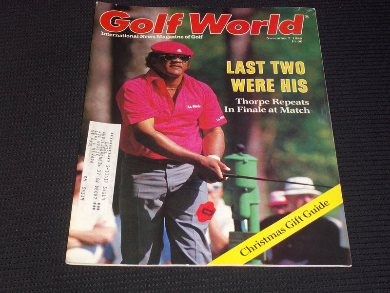 1986 NOVEMBER 7 GOLF WORLD MAGAZINE - JIM THORPE FRONT COVER - E 5536A