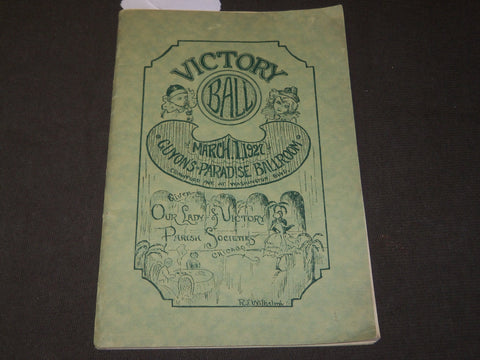 1927 MARCH VICTORY BALL GUYON'S PARADISE BALLROOM PROGRAM - J 3488