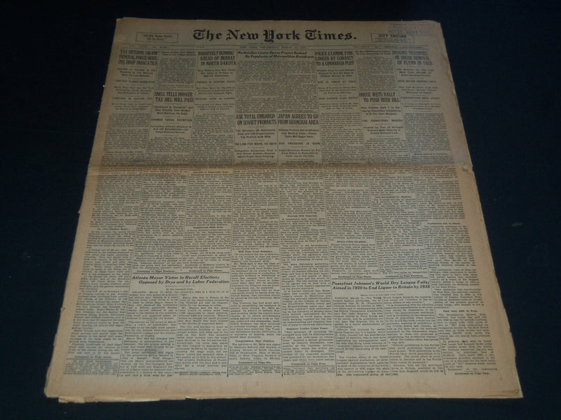 1932 MARCH 16 NEW YORK TIMES - ROCKEFELLER CENTRE OPERA PROJECT REVIVED- NT 7434