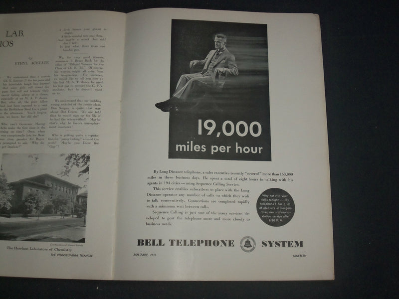 1935 JAN THE PENNSYLVANIA TRIANGLE MAGAZINE-UNIVERSITY OF PENNSYLVANIA- B 6223