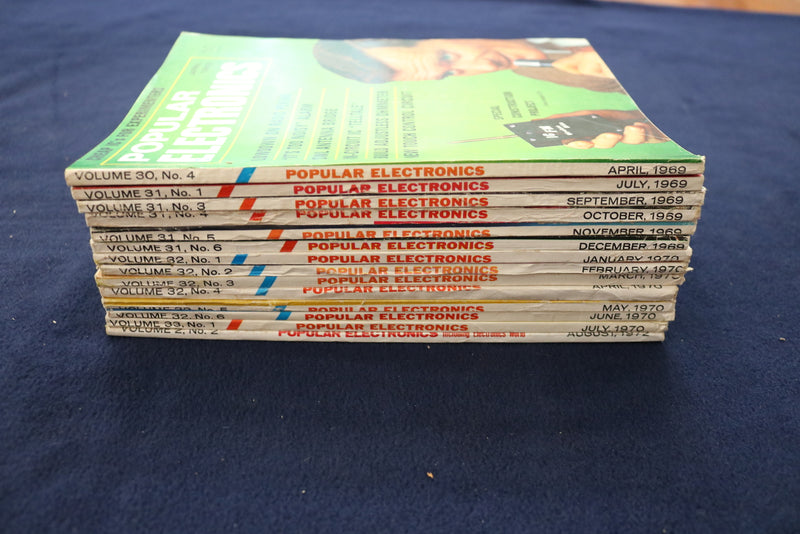 1969-1972 POPULAR ELECTRONICS MAGAZINES - LOT OF 14 - O 3310