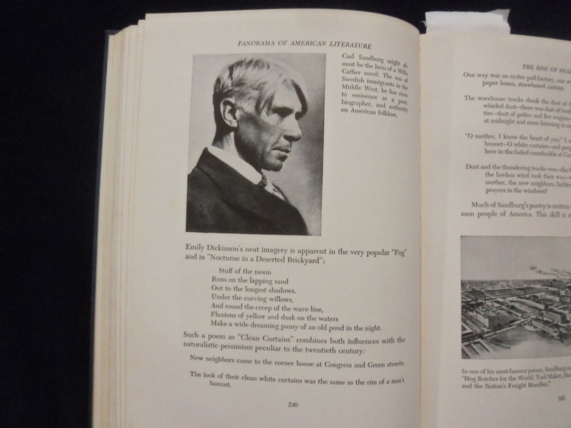 1947 PANORAMA OF AMERICAN LITERATURE HARDCOVER BOOK BY W. TASKER WITHAM- KD 8302