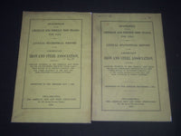 1893-1894 IRON AND STEEL ASSOCIATION ANNUAL REPORTS LOT OF 2 - WR 955E