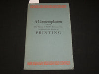 1939 A CONTEMPLATION MAN'S REGENERATION SOFTCOVER BOOK - J 6507