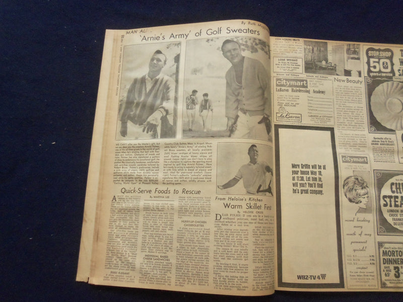 1965 MAY 3 BOSTON RECORD AMERICAN NEWSPAPER DOUBLE MURDER IN LOVERS LANE-NP 6280