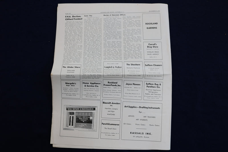 1951 NOVEMBER 15 THE MOUNTAIN ECHO NEWSPAPER - SUFFERN HIGH SCHOOL - NY - K 805