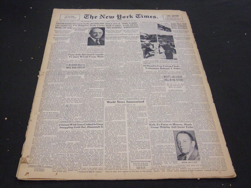 1952 FEBRUARY 11 NEW YORK TIMES - GEORGE VI LAUDED AS KING AND MAN - NT 4497