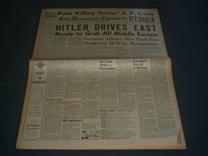 1930 SEPTEMBER 19 SAN FRANCISCO CHRONICLE - S. F. STUDENTS FLEE BLAST - NP 3638
