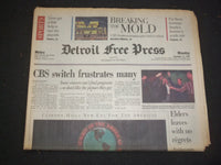 1994 DEC 12 DETROIT FREE PRESS NEWSPAPER - CBS SWITCH FRUSTRATES MANY - NP 7689