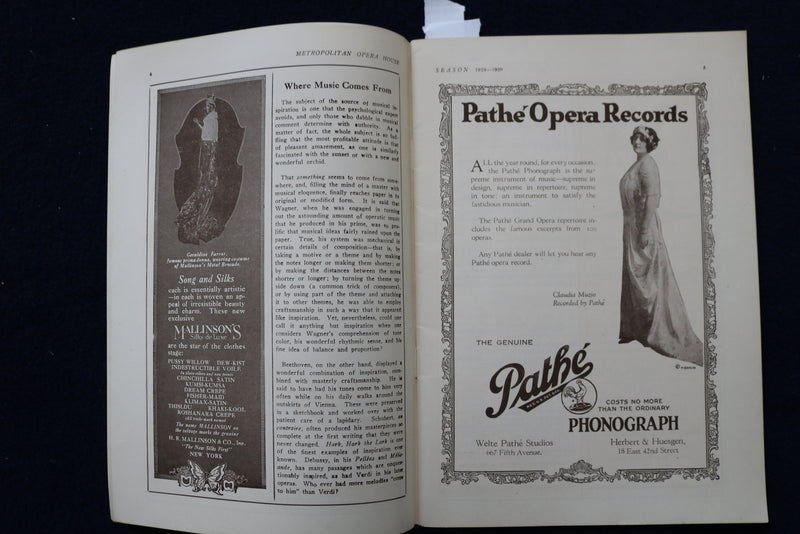 1920 MARCH 19 METROPOLITAN OPERA HOUSE - PARSIFAL PROGRAM - K 1610