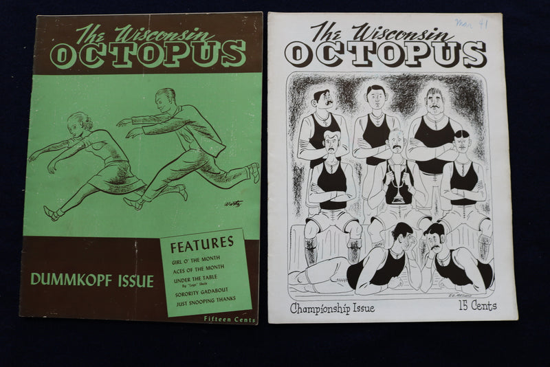 1941 THE WISCONSIN OCTOPUS MAGAZINE - UNIVERSITY OF WISCONSIN -LOT OF 6 - O 3399