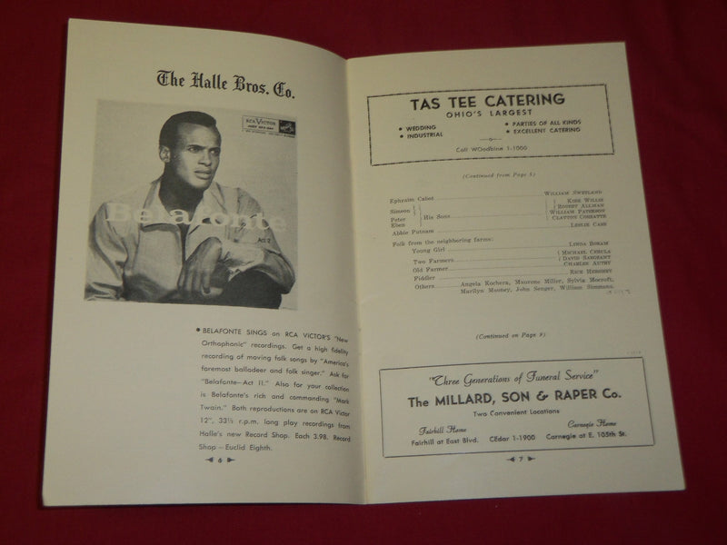1955-1960 CLEVELAND PLAYHOUSE PROGRAM LOT OF 4 - DOM DELUISE - O 1098F