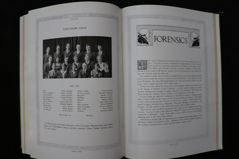 1923 THE HAWKEYE UNIVERSITY OF IOWA YEARBOOK - IOWA CITY, IOWA - YB 3538