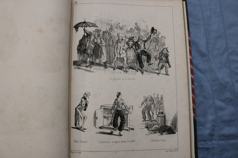 1800'S FOLIES LITH, PAR CHAM & EMMY HARDCOVER BOOK -PARIS - KD 9584