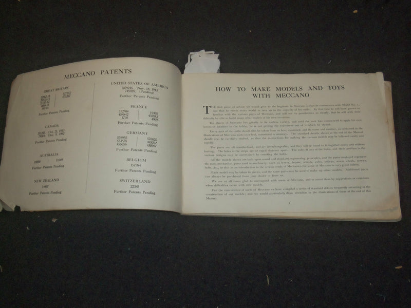 1914 MECCANO MODELS INSTRUCTIONS CATALOG - J 6389