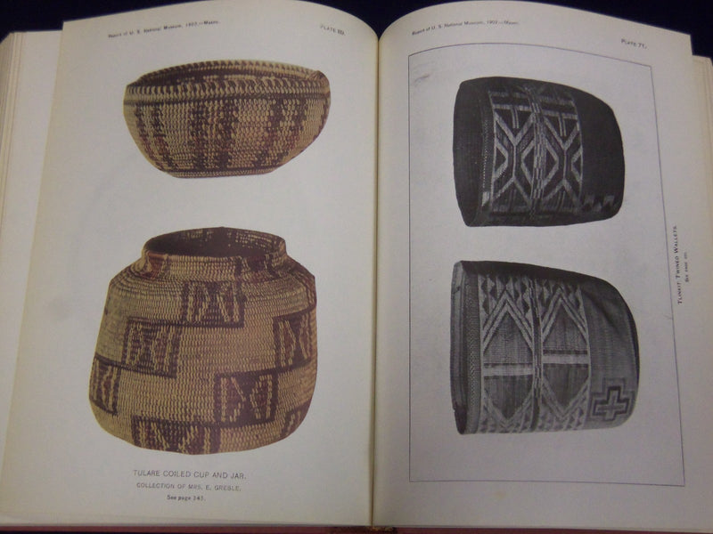1970 ABORIGINAL INDIAN BASKETRY BY OTIS MASON BOOK - FIRST PRINTING - KD 3430