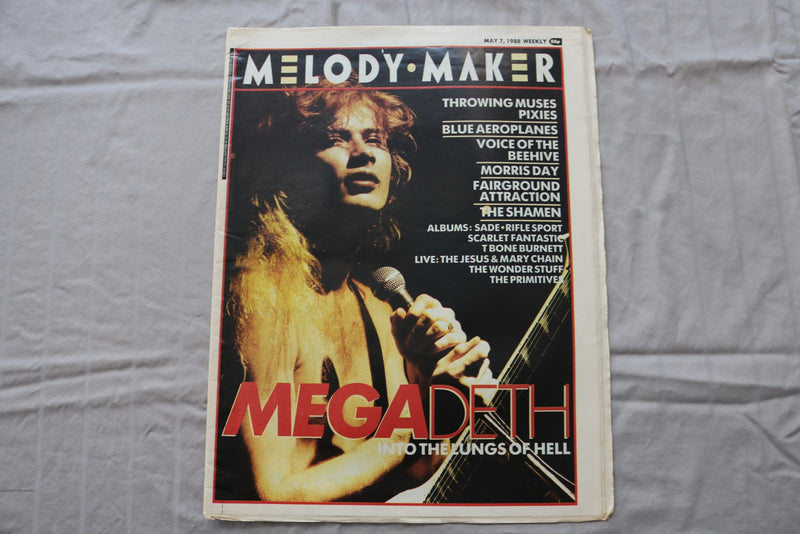 1988 MAY 7 MELODY MAKER NEWSPAPER - MEGADETH COVER - NP 9297