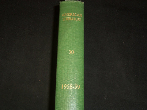 1958-1959 AMERICAN LITERATURE MAGAZINE BOUND VOLUME NO. 30 - JC 31
