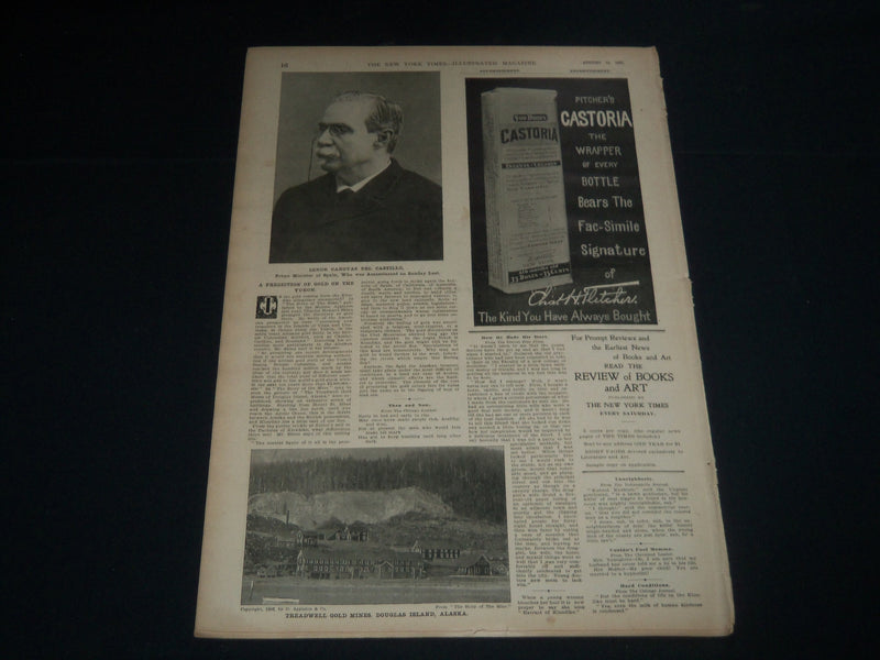 1897 AUGUST 21 NEW YORK TIMES ILLUSTRATED MAGAZINE - CHARLES A.- DANA NP 3869