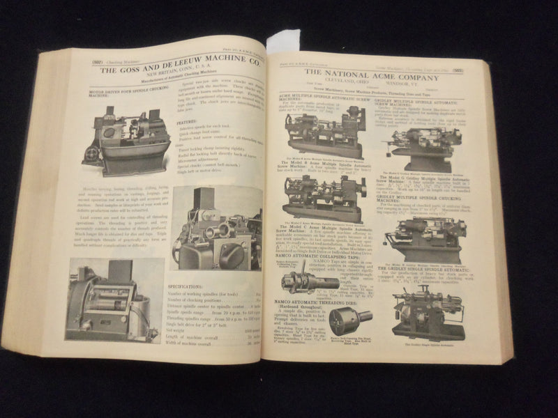 1926 CONDENSED CATALOGUES OF MERCHANICAL EQUIPMENT SOFTCOVER BOOK - KD 8301