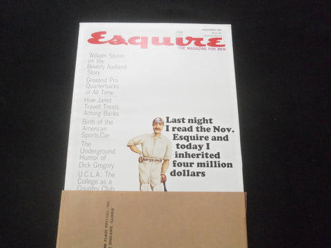 1961 NOVEMBER ESQUIRE MAGAZINE - IN JACKET - GREAT COVER, PHOTOS AND ADS - F 860
