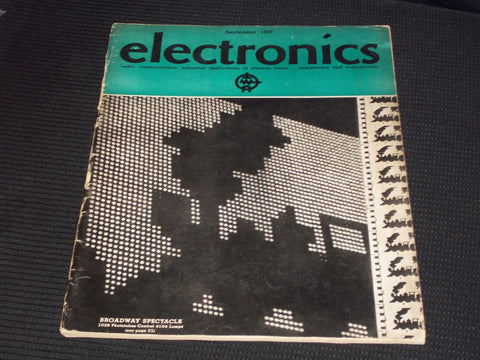 1937 SEPTEMBER ELECTRONICS MAGAZINE - BROADWAY SPECTACLE FRONT COVER - E 6261