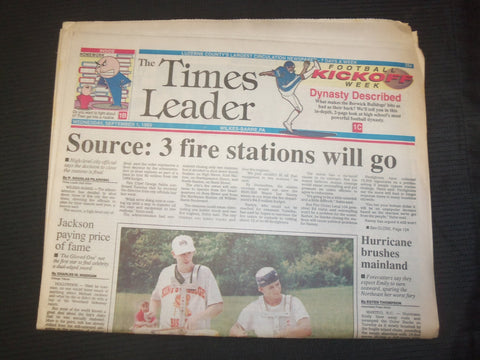 1993 SEP 1 WILKES-BARRE TIMES LEADER -SOURCE: 3 FIRE STATIONS WILL GO - NP 7556