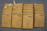 1902-1910 GEOGRAPHISCHES LEXIKON DER SCHWEIZ MAGAZINE- MAPS - LOT OF 19- O 3909