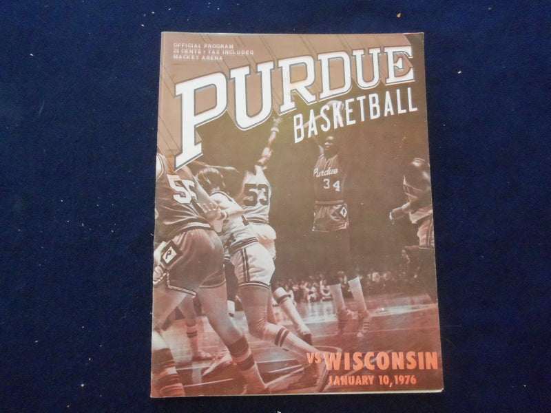 1976 JAN 10 COLLEGE BASKETBALL PROGRAM -PURDUE UNIV VS. UNIV WISCONSIN- SP 1533O
