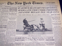 1942 FEBRUARY 3 NEW YORK TIMES - M'ARTHUR BEATS OFF TWO DIVISIONS - NT 1188