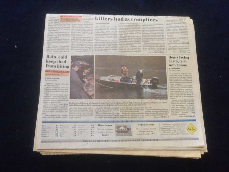 1999 APR 24 THE EXPRESS-TIMES NEWSPAPER -EASTON, PA-BANGOR HS STUDENTS - NP 6127