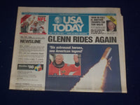1998 OCT 30 - NOV 1 USA TODAY NEWSPAPER - JOHN GLENN RIDES AGAIN - NP 3078